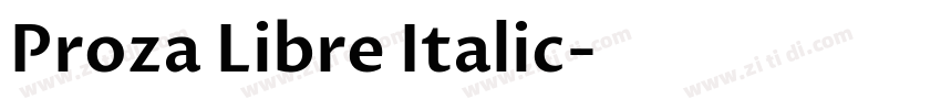 Proza Libre Italic字体转换